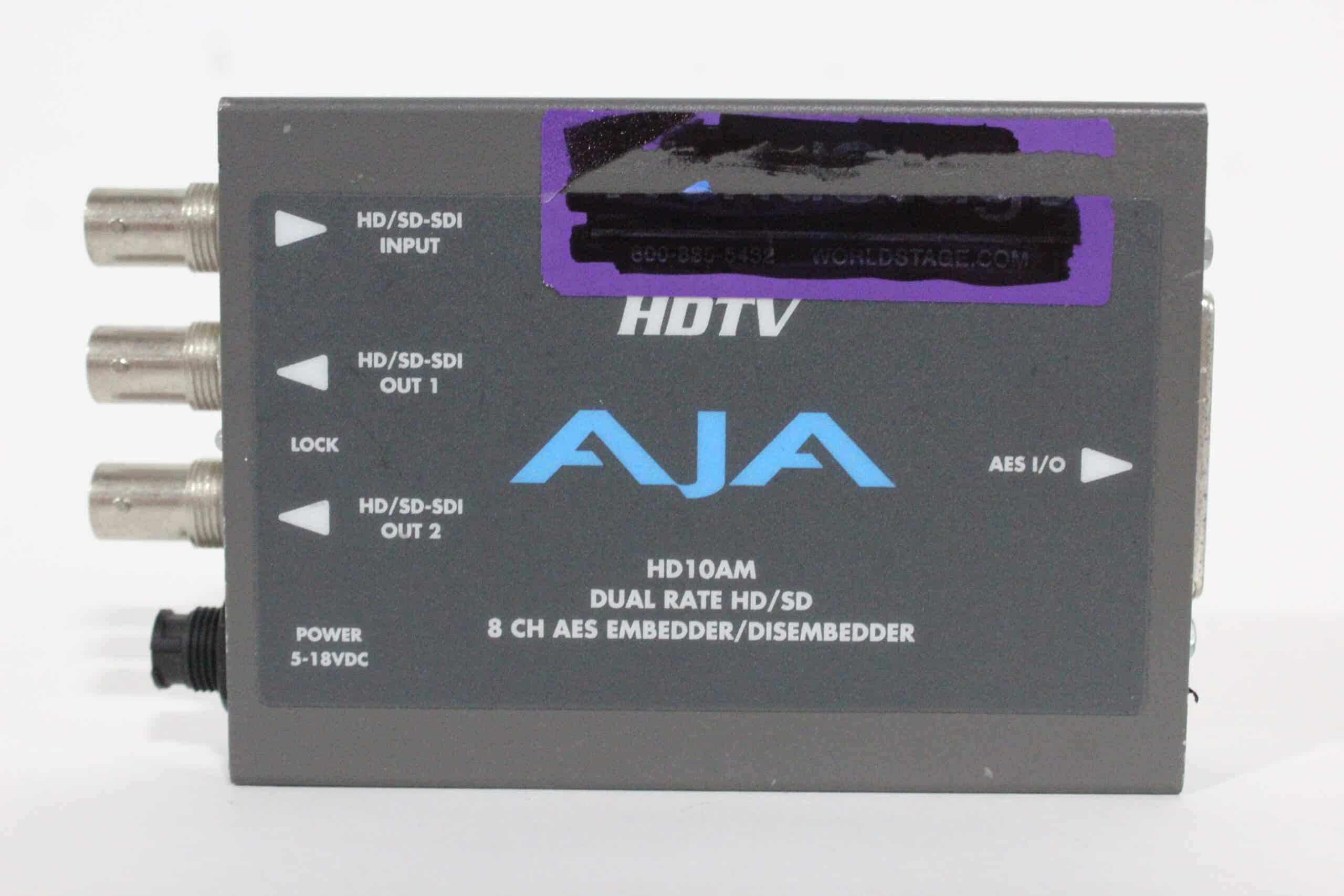 AJA HD10AM HD/SD Dual Rate 8-Channel AES Embedder/Disembedder