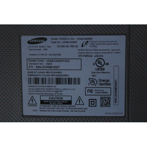 Samsung UN48JU6400FXZA TV Display Monitor Damaged Bezel in Wheeled Hard Case - 6