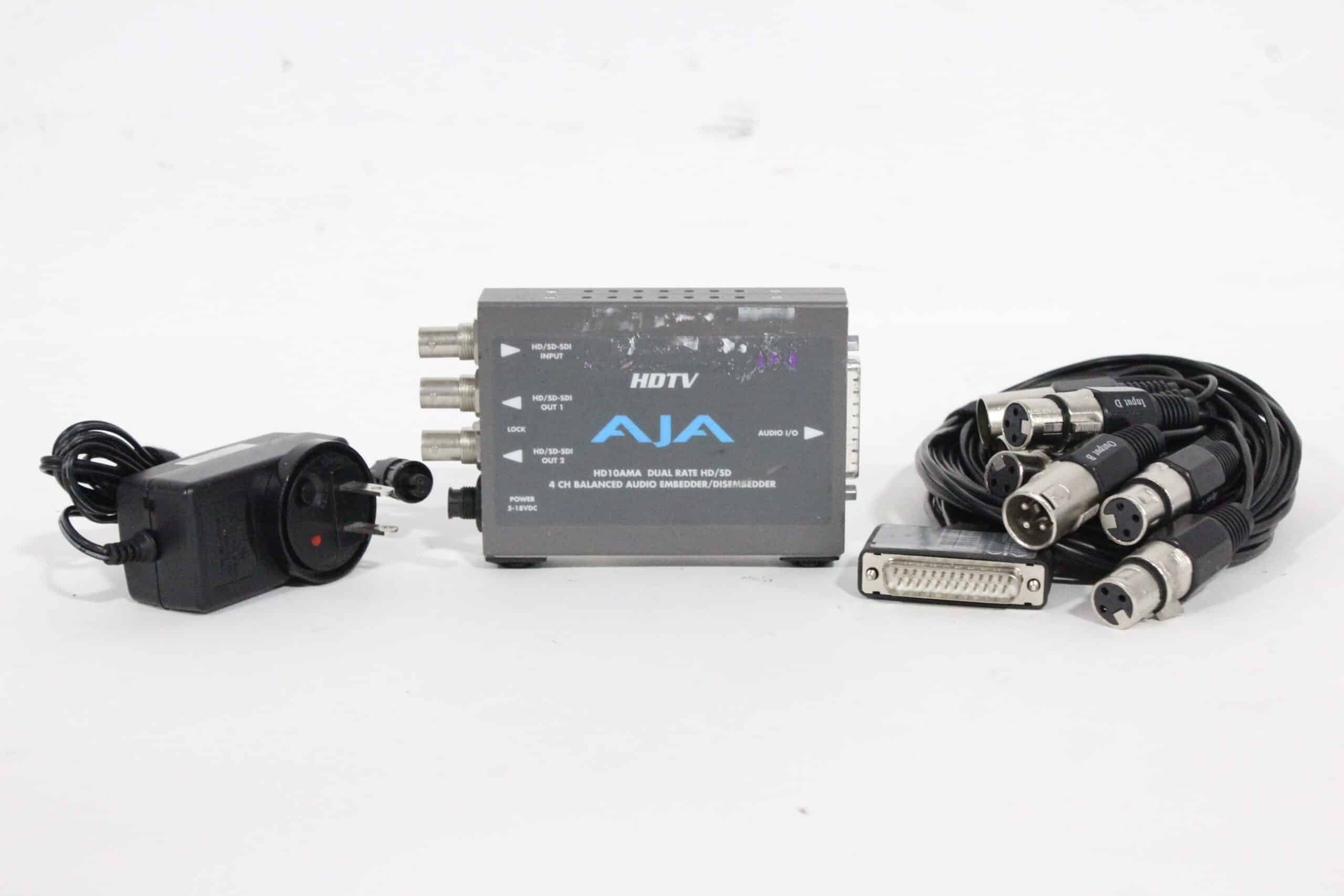 AJA HD10AMA Dual Rate HD/SD 4 Channel Balanced Audio Embedder/Disembedder