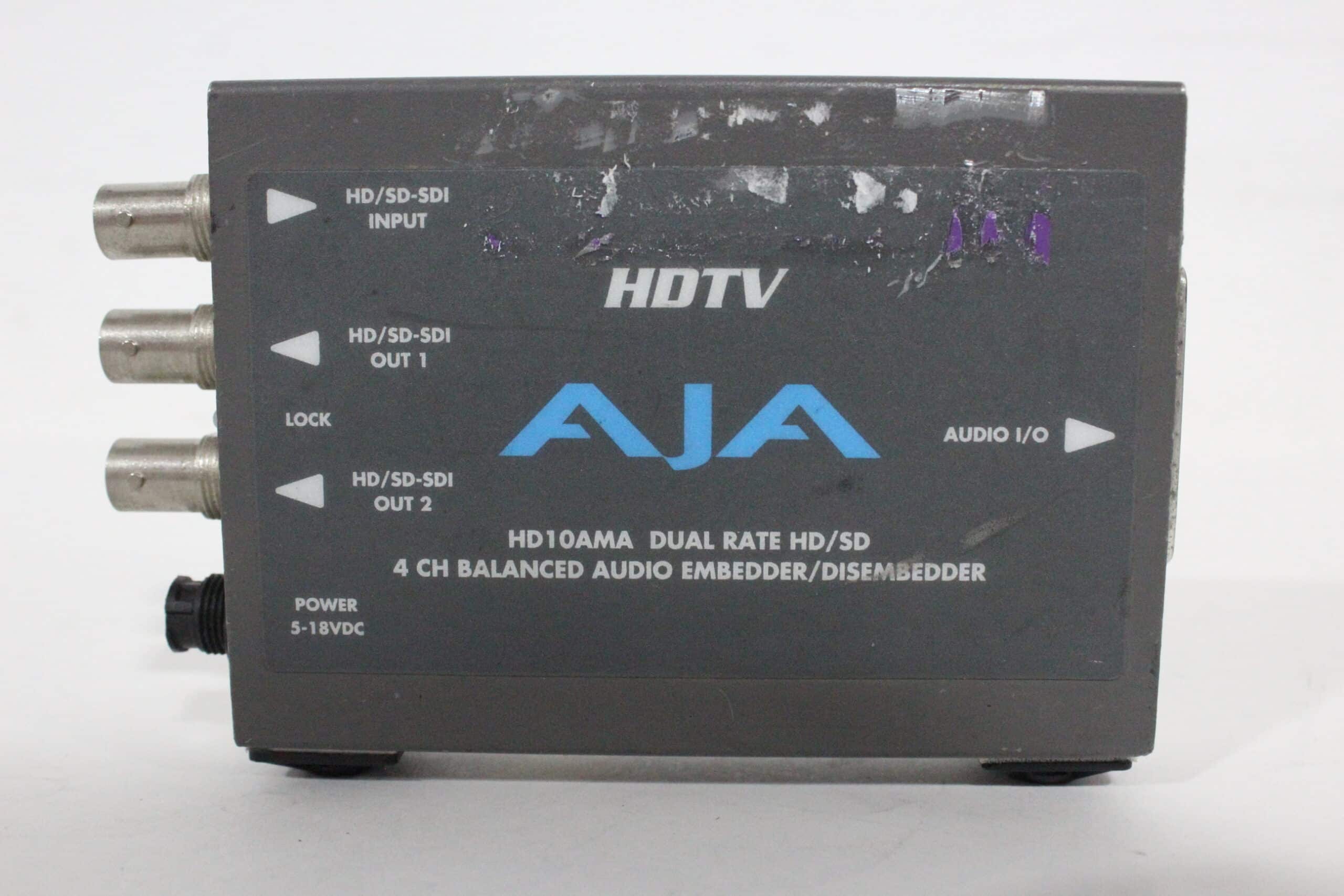 AJA HD10AMA Dual Rate HD/SD 4 Channel Balanced Audio Embedder/Disembedder